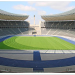 Blick in das Oval des Olympiastadions
